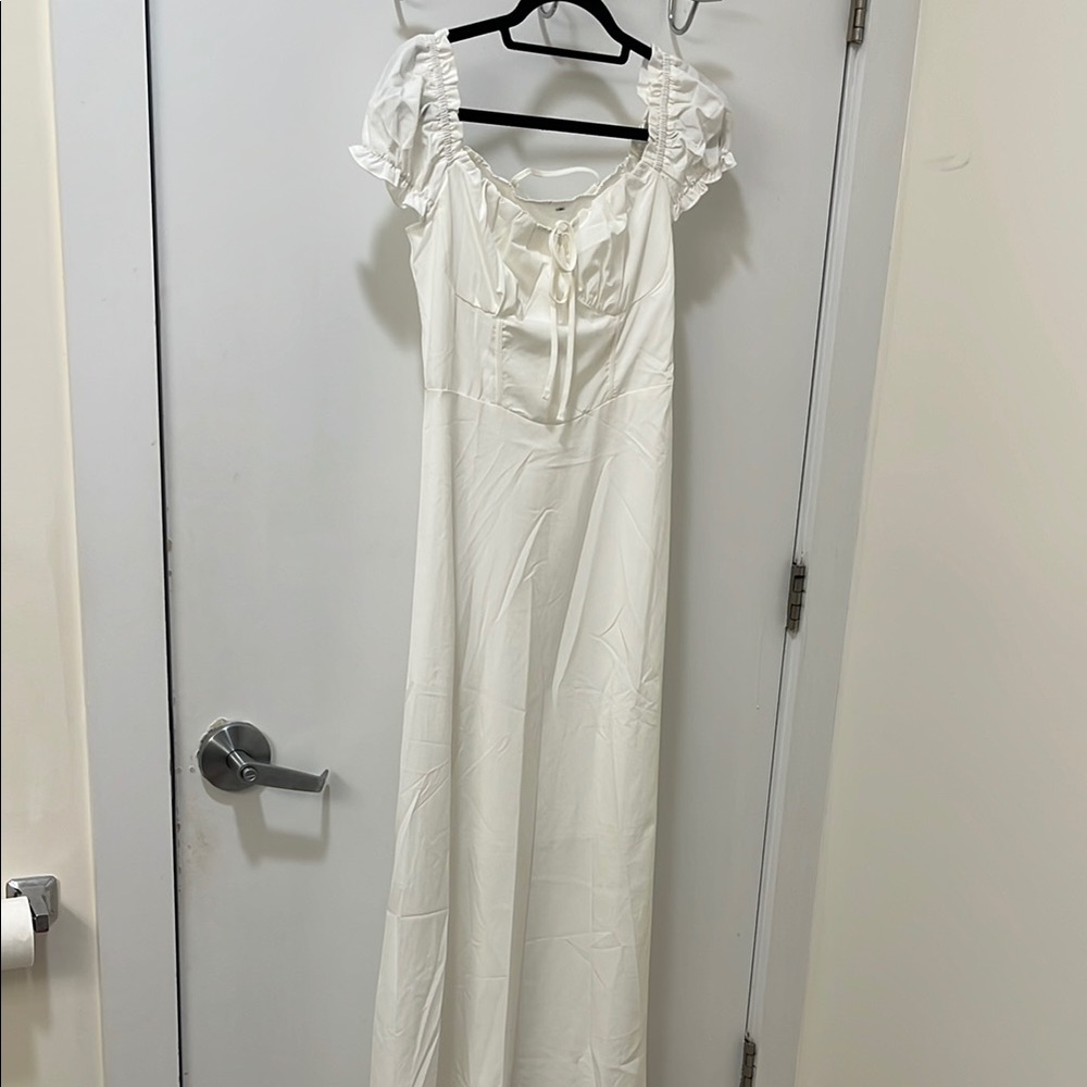 SHEIN White Midi Dress